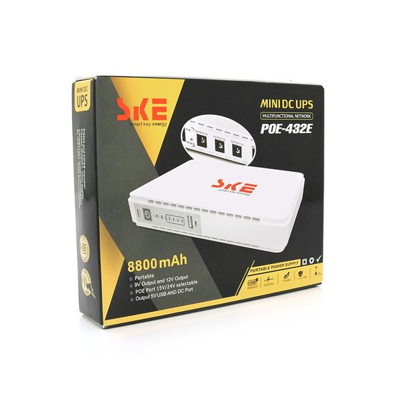 ИБП для роутеров / коммутаторов / PON/POE-432E, 5/9/12V, 1A, 4x2200MAh, BOX (160*28*105mm) | Зображення 1