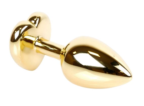 Анальна пробка з кристалом EGZO - Gold Heart Plug Rainbow size S Sex Aura | Зображення 2