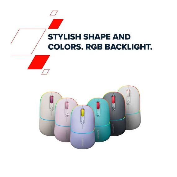 Мишка Canyon MW-22 Dual Band RGB Wireless Mountain Lavender (CNS-CMSW22ML) | Зображення 9