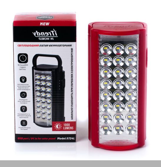 Ліхтар переносний світлодіодний 24 LED iTrendy 5724L з повербанком 4000 mA (47734-5724L_565)