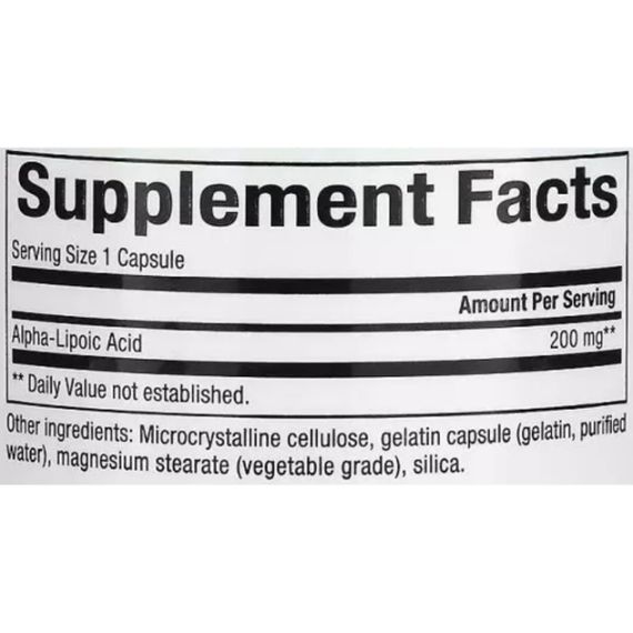 Альфа-ліпоєва кислота Natural Factors Alpha-Lipoic Acid 200 mg 60 Caps | Зображення 1