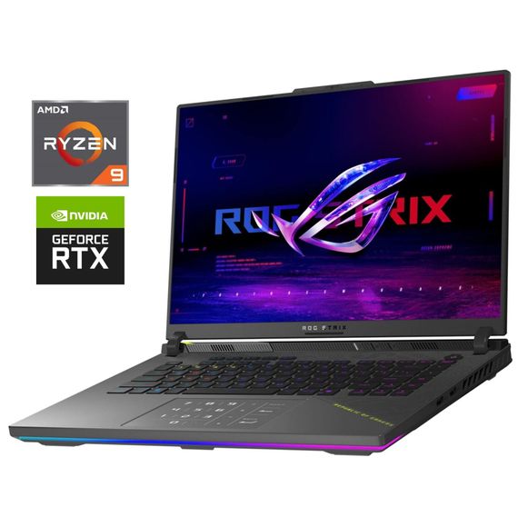 Игровой ноутбук Asus Rog Strix G16 G614F / 16" (1920x1200) IPS / AMD Ryzen 9 9955HX (16 (32) ядер по 2.5 - 5.4 GHz) / 16 GB DDR5 / 1000 GB SSD M.2 / nVidia GeForce RTX 5060, 8 GB GDDR7, 128-bit / WebCam / Win 11 Home