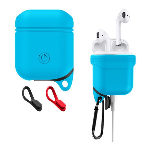 Cиликоновый чехол Primo Sherp для Apple AirPods - Light Blue
