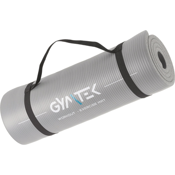 Килимок (мат) для фітнесу та йоги Gymtek NBR 1,5см сірий | Зображення 1