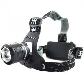 Налобний ліхтар LED T6 з вбудованим акумулятором 2*18650 Bailong BL-2199-T6 чорний