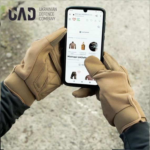 Рукавички тактичні повнопалі UAD Prometey UAD0018M койот M | Зображення 3