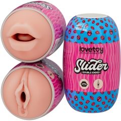 Мастурбатор - Slider Double-Ended Masturbator Mouth and Vagina Flesh