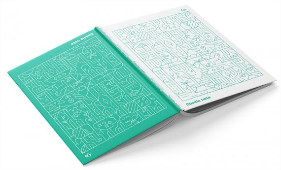 Блокнот 4Profi  "Two in one "Doodle Note", Green 64  арк. формат А5 901999 | Зображення 1