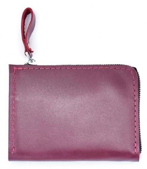 Шкіряний гаманець Skin and Skin Zipper S 13х10 см Бордовий (SW05BU)