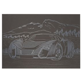 Гравюра А5 "Спорткар-3" ГрА5с-25 економ варіант у пакеті 21 х 14,8 см