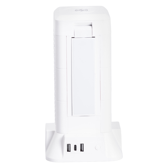 Мережевий фільтр подовжувач 4.8 м з лампою на 9 універсальних розеток з 2 USB, 1 Type-C, бездротова зарядка HP-5-7MF | Зображення 5