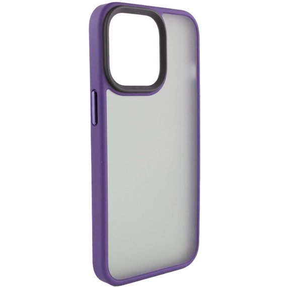 TPU+PC чохол Metal Buttons для Apple iPhone 12 Pro Max (6.7") Темно-фіолетовий | Зображення 1