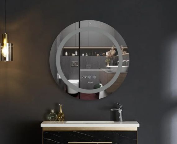 Дзеркало Mixxus PLAIN MC02-80 з LED Touch, Anti-fog, димером, регулюванням яскравості, годинником (MI6931) | Зображення 7