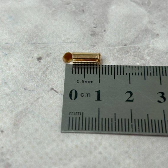 Кінцевик-трубочка слайдер для прикрас 10 мм - золото | Зображення 3