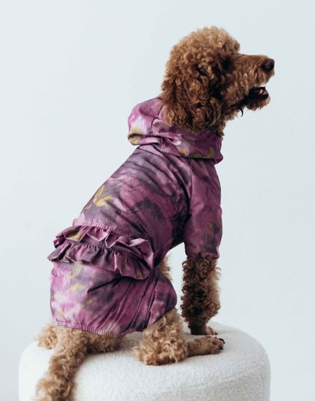 Дощовик ДЛЯ ДIВЧАТ рюша абстракцiя фіолет MD-19