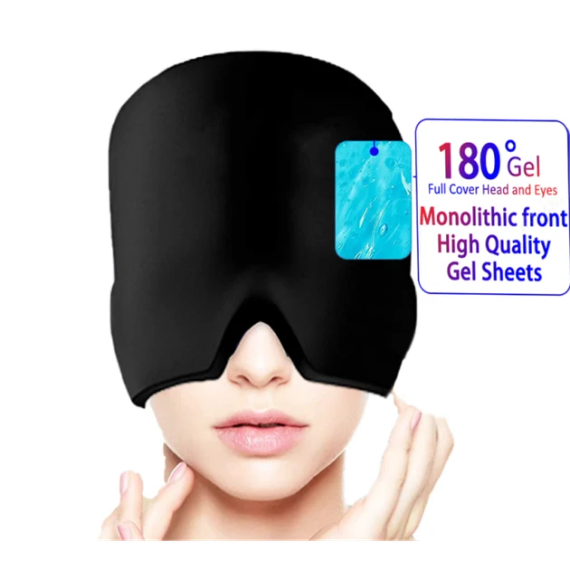 Маска-шапка ThermaxCap гелевая от головной боли/мигрени/стресса/опухших глаз Черный | Зображення 8