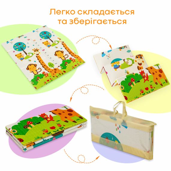 Дитячий складний термокилимок 147см х 177см х 8мм Лисички-Зростомір (303) SW-00003033 | Зображення 6