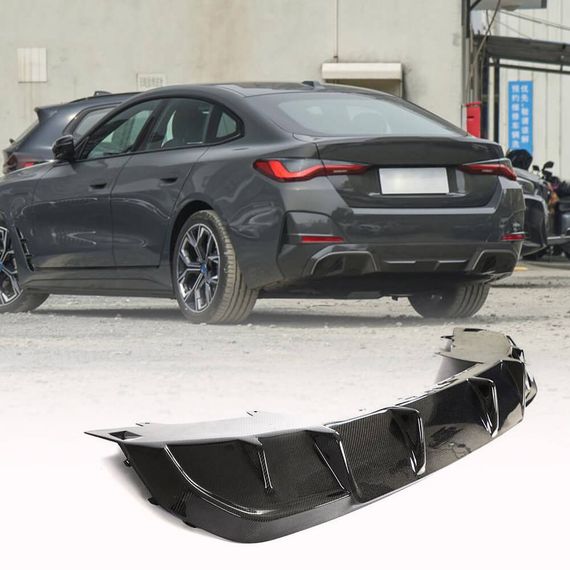 Дифузор заднього бампера V1 (для i4 G26 M-Sport, Карбон) для BMW 4 серія G22/23/26 2020- рр