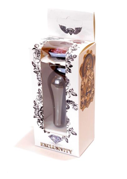 Анальная пробка - Jewellery Dark Silver Long Plug Pink sexstyle | Зображення 8