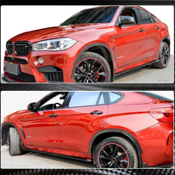 Накладки на пороги (для F86, Карбон) для BMW X6 F-16 2014-2019 рр | Зображення 3