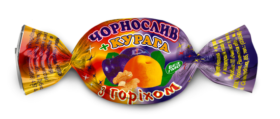 Цукерка Чорнослив та курага з горіхом АМЕТИСТ ПЛЮС вагова 500г (213814)