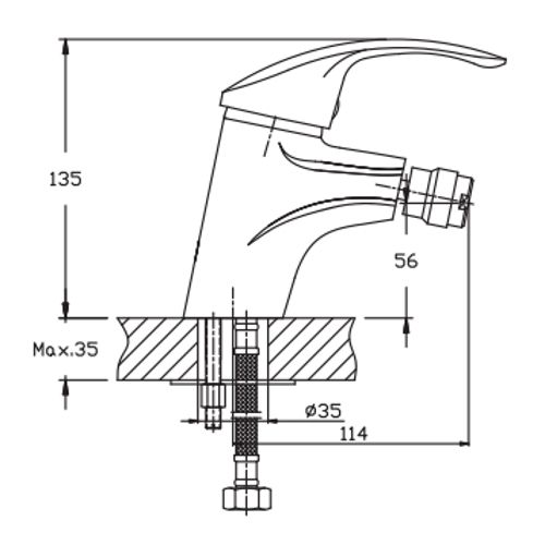 Змішувач для біде Haiba MARS 002 (HB0242) | Зображення 1