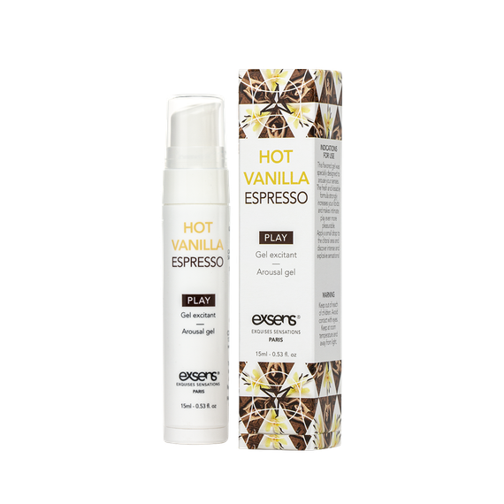 Стимулювальний гель EXSENS Kissable Hot Vanilla Espresso 15мл можна для поцілунків, охолоджувальний