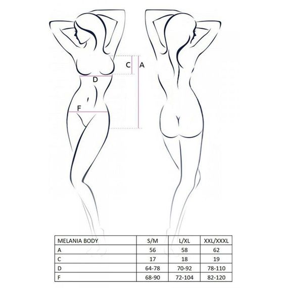 Боді MELANIA BODY black XXL/XXXL - Passion | Зображення 4