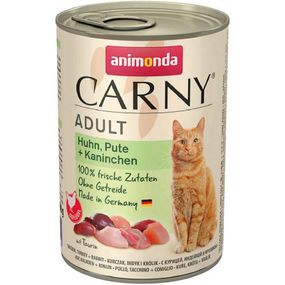 Вологий корм для дорослих котів Animonda Carny Adult курка індичка та кролик 400 г (4017721837422)