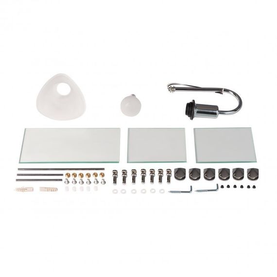 Дзеркало Lidz Sofi 140.07.05 480х675х100 настінне з 3 полицями асиметичне, зі світильником LD78SO4867 | Зображення 5