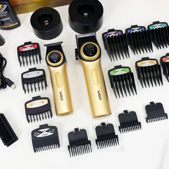 Практичная машинка для стрижки волос VGR 2 в 1 V-001 V-977 GOLD, Машина для стрижки в домашних условиях IY-85 | Зображення 6