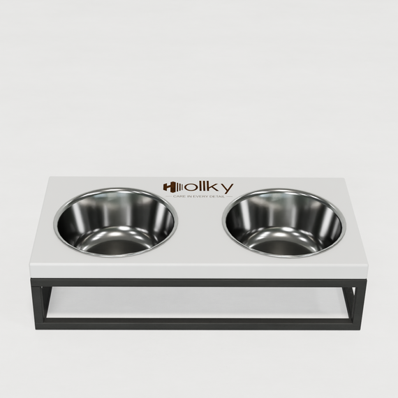 Миски на подставке для маленьких собак и котов Hollky Base S (2 × 0,45 л) BS-36187-GRWH | Зображення 3