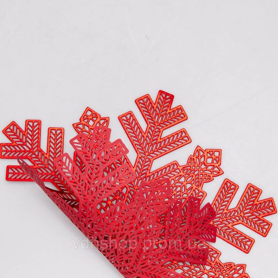 Коврик для сервировки стола Snowflake 38 см, красное золото HP-36327-14 | Зображення 1