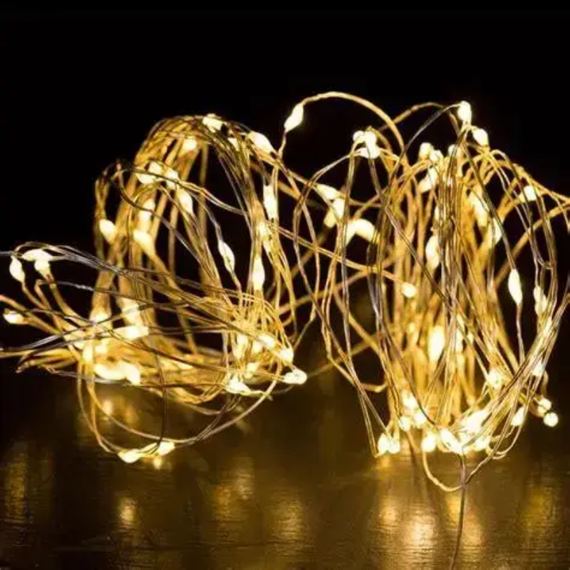 Гірлянда з музичними режимами 9,9 метрів, тепле біле світло 100 LED, кімнатна прикраса від USB | Зображення 8