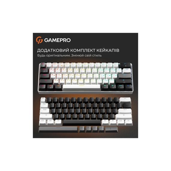 Клавіатура GamePro Genesis Infinity MK130BW Outemu Swithes USB White (MK130BW) | Зображення 9