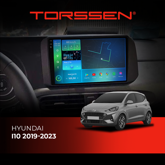 Штатна магнітола Torssen 2K Hyundai I10 2019-2023 F98256 4G Carplay DSP