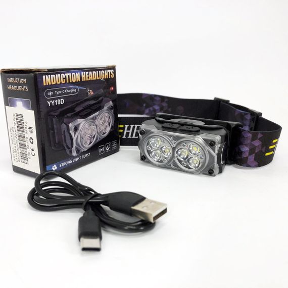 Головной фонарь аккумуляторный светодиодный мощный, Фонарь для головы со светодиодами TH-82 | Зображення 5