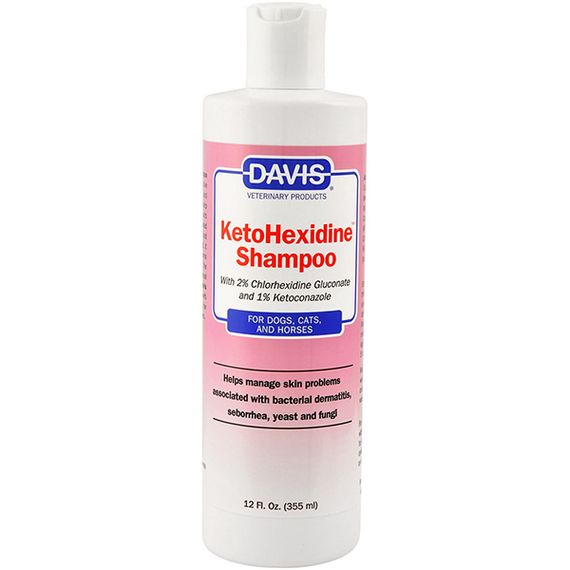 Шампунь протигрибковий для собак, котів і коней Davis KetoHexidine Shampoo 355 мл