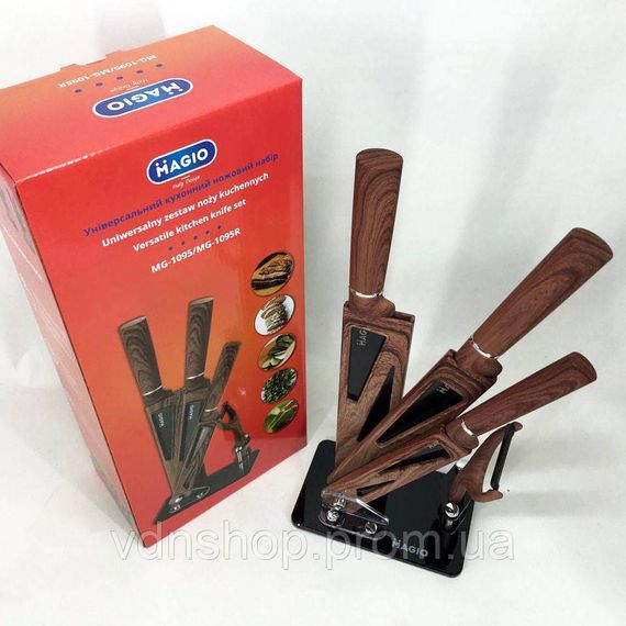 Хорошие ножи для поваров Magio, Бюджетные кухонные ножи, Набор ножей для новой кухни QO-64 | Зображення 3