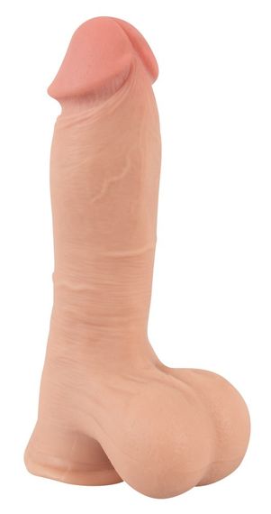 Фалоімітатор - Nature Skin Dildo With Movable Skin, 20 см Sex Aura | Зображення 1