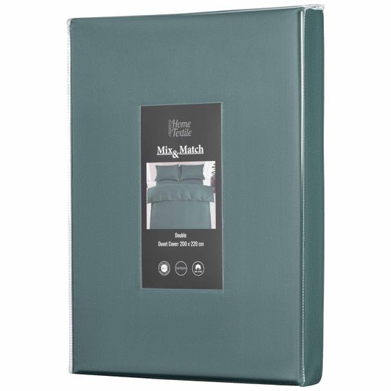 Підковдра Ardesto Mix&Match Premium, 200х220см, 100% бавовна, сатин, зелений (ART2022DVE) | Зображення 3