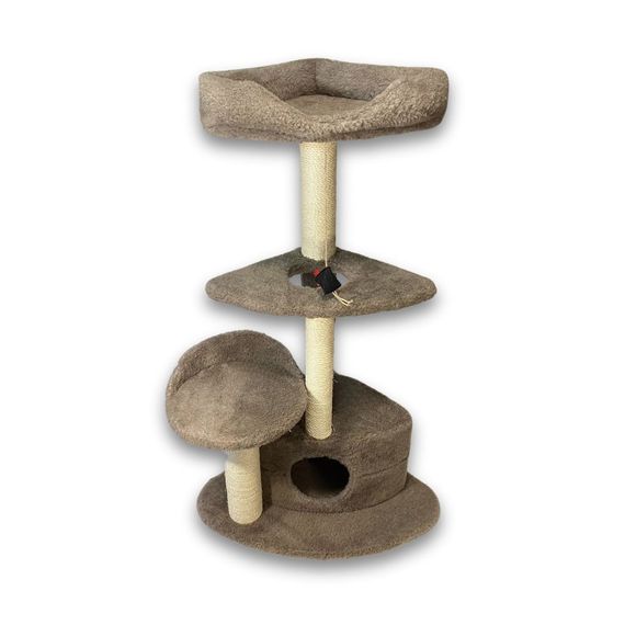 Дряпка Природа Містечко для котів кутова 55х56х117 см