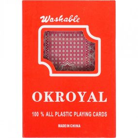 Карты игральные, пластиковые "OKROYAL 1 колода Красный