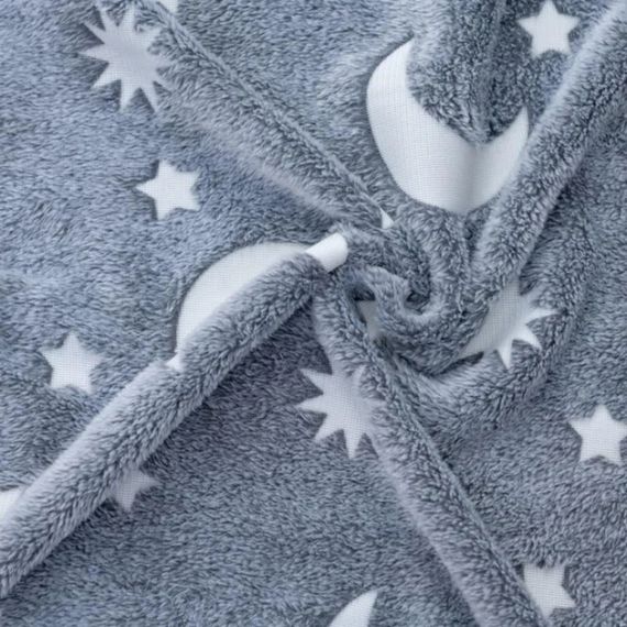 Пухнастий плед на диван що світиться День-Ніч, Плед з зірками які світяться вночі знижка | Зображення 5