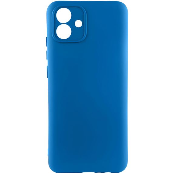 Чохол TPU GETMAN Liquid Silk Full Camera для Samsung Galaxy A08 / A07 4G / A07s Синій / Royal blue
