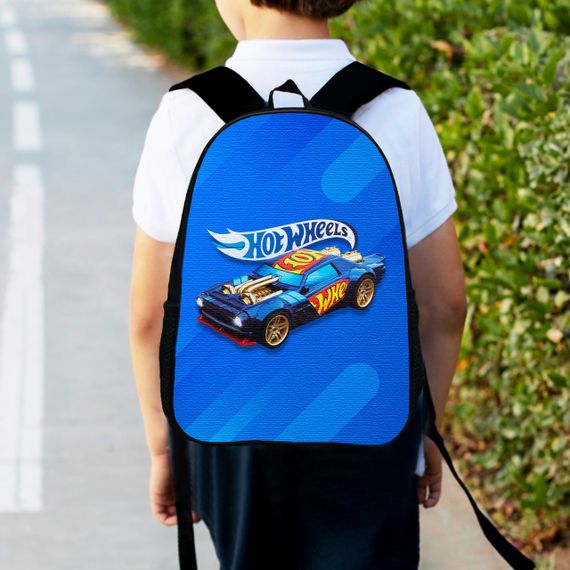 Рюкзак детский  Хот Вилс "Hot Wheels" 34х27см,городской ранец для мальчика с принтом (00395)