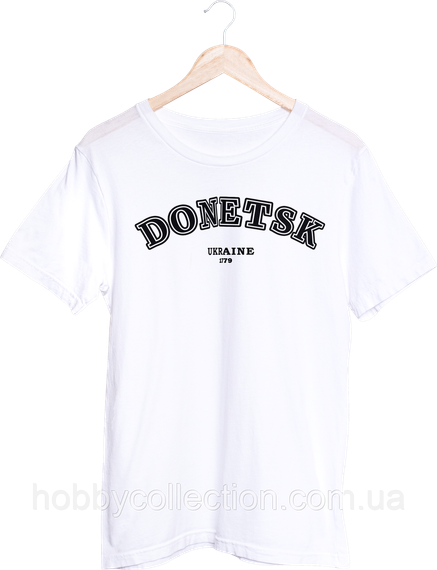 Футболка жіноча із патріотичним принтом "Donetsk Ukraine 1779" біла | Зображення 3