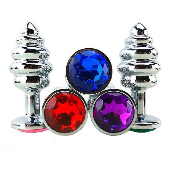 Сталева анальна пробка "Спіраль" - 3,9*9,4 см - Анальні іграшки | Зображення 5