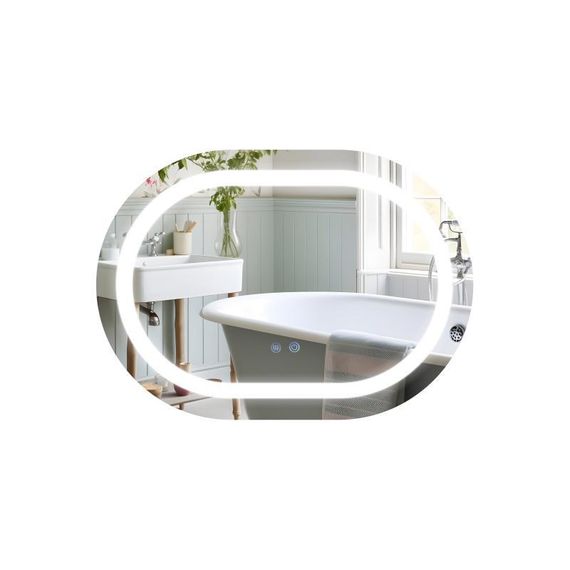 Зеркало Qtap Gemini 600х800 с LED-подсветкой Touch, с антизапотеванием, с диммером, рег. темп цвета (3000-6500K)