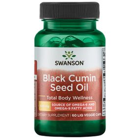 Олія насіння чорного кмину Swanson Black Cumin Seed Oil 500 мг 60 гелевих капсул